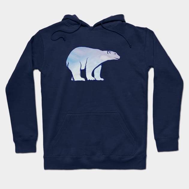 Polar Bear Art Hoodie by bubbsnugg